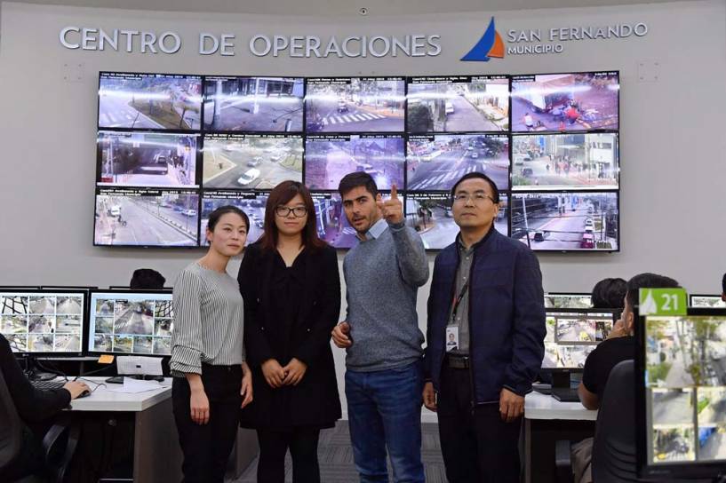 El Centro de Operaciones de San Fernando recibió la visita de la empresa china Dahua Technology