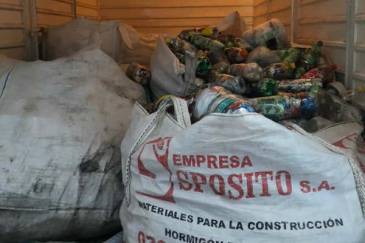 Proyecto Ecobotellas: se realizó el primer envío con 400 kilos de material