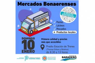 Este domingo Mercados Bonaerenses estará en la Estación de Trenes