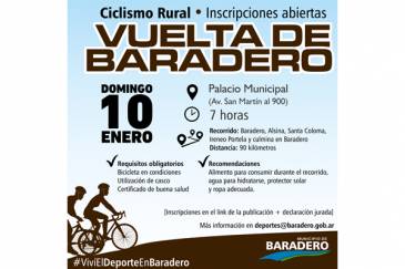 Vuelta de Baradero, el primer evento de ciclismo rural del año