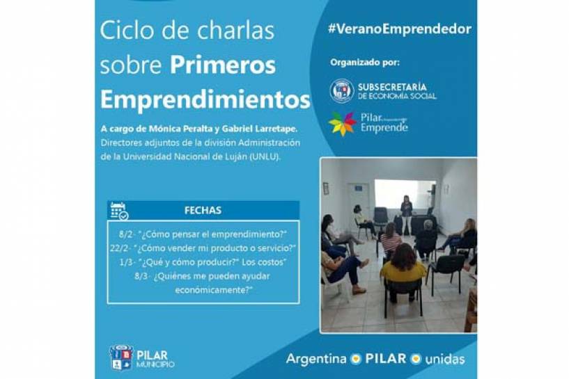 Pilar lanza un ciclo de charlas gratuitas sobre primeros emprendimientos