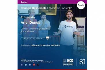 Ciclo de charlas virtuales: Ariel Donda y el amor al teatro