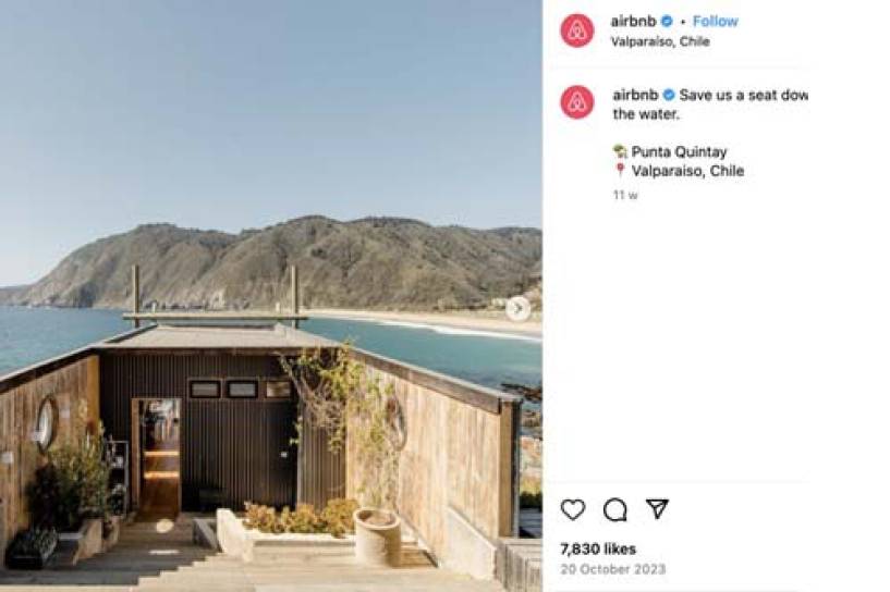 Estos son los espacios con más ‘me gusta’ en el Instagram de Airbnb el año pasado