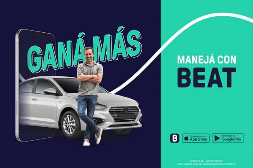 Con la campaña “Abrile la puerta a Beat” la app de movilidad convoca a conductores