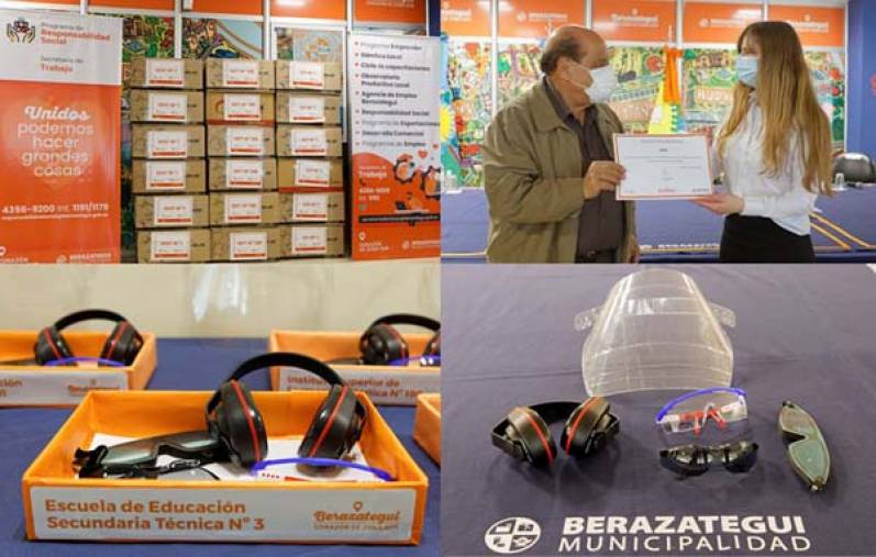 Libus donó 9 mil elementos de protección a 10 Instituciones educativas de Berazategui