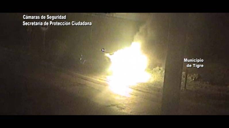 Incendio vehicular fue controlado gracias al Sistema de Protección Ciudadana de Tigre