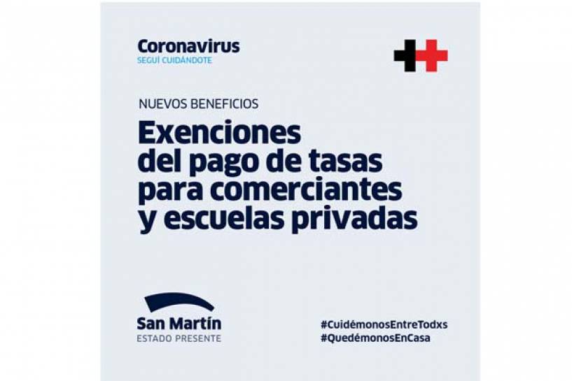 San Martín lanzó un paquete de medidas para aliviar a los contribuyentes en el marco de la pandemia