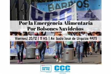 Barrios de Pie y la CCC se movilizan a la municipalidad de Tres de Febrero
