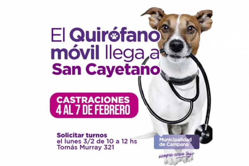 El quirófano móvil visitará San Cayetano la semana próxima