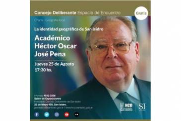 El academico Héctor Oscar José Pena expone sobre la identidad geográfica de San Isidro