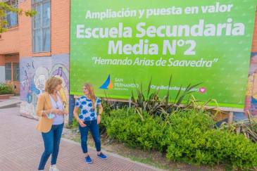 Avanza la obra de renovación de la Escuela &quot;Hernando Arias&quot;, en el barrio Fate de San Fernando