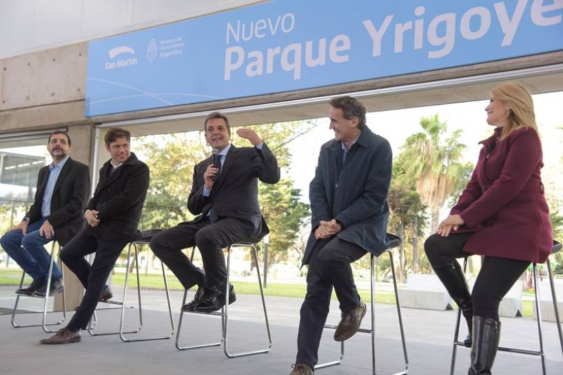 Moreira, Katopodis, Massa y Kicillof inauguraron el nuevo Parque Yrigoyen