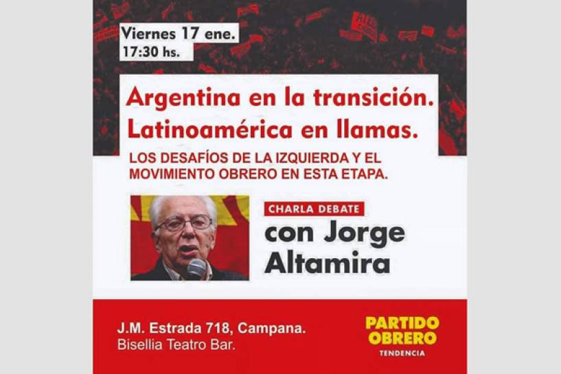 Mañana Jorge Altamira en Campana