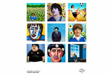 “PINTANDO AL ARTISTA”: Un homenaje a Diego Maradona que viene de Córdoba