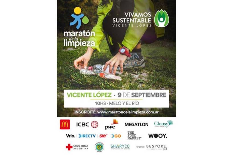 Maratón de la Limpieza: El sábado 9/9 a las 10 hs en Melo y el río, Vicente López