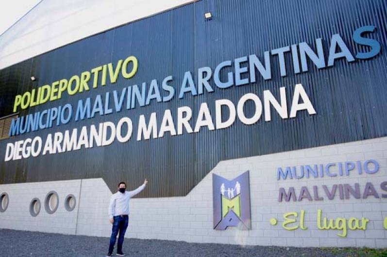 Leo Nardini supervisó las obras del polideportivo &quot;Diego Armando Maradona&quot;