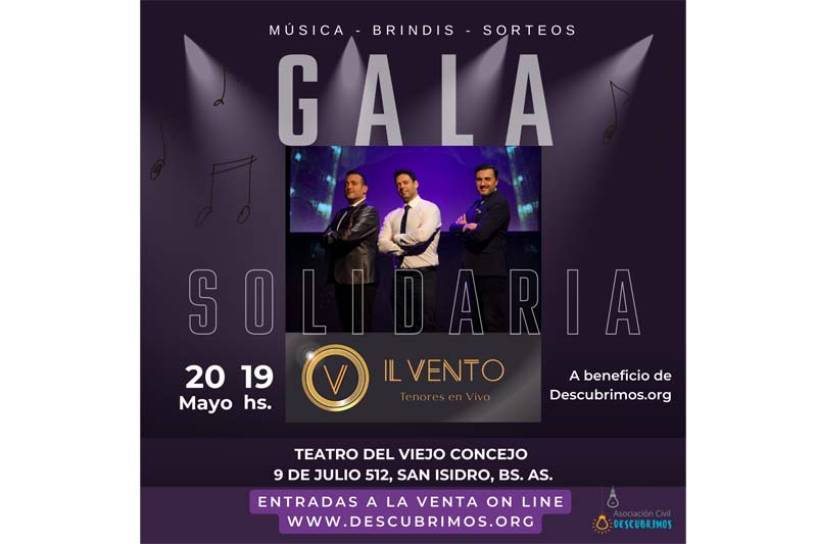 Gala solidaria en San Isidro con el trío de tenores &#039;Il Vento&#039;