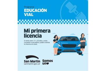 San Martín ofrece la licencia de conducir gratuita para estudiantes de 17 a 20 años