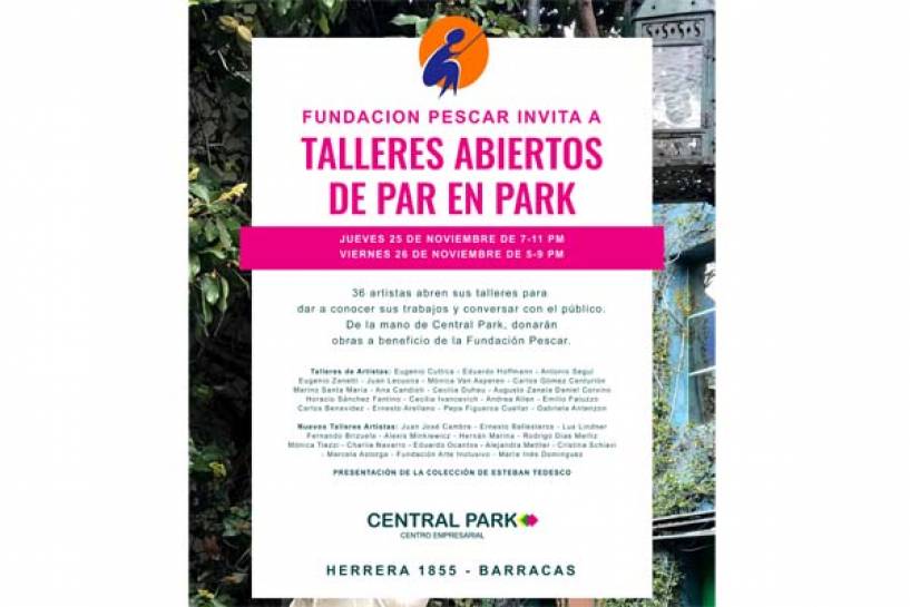 Fundación Pescar y Central Park invitan a participar de los Talleres Abiertos