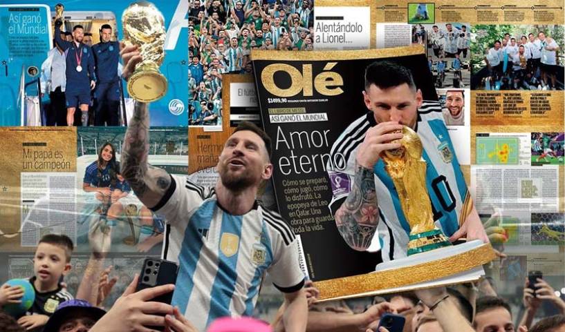 Olé presenta el libro de Messi: así ganó el Mundial