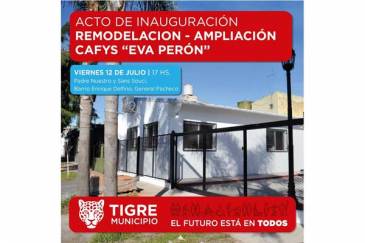 Inauguración de la remodelación y ampliación del CAFYS “Eva Perón”