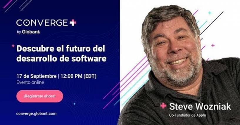 Globant anuncia el futuro del desarrollo software durante su evento Converge con Steve Wozniak como orador principal