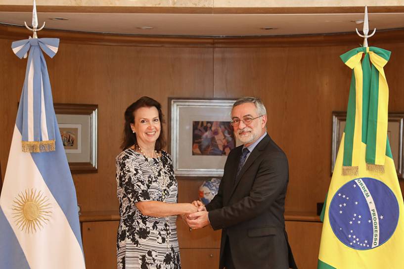 Reunión de la canciller Mondino y el embajador de Brasil