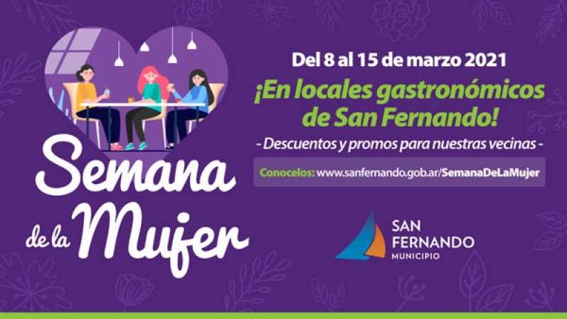 Locales gastronómicos de San Fernando tendrán una “Semana de la Mujer” con promociones y descuentos