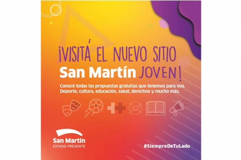 San Martín lanzó un sitio web con propuestas para adolescentes y jóvenes