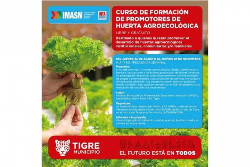 Tigre lanza un curso de promotores de huerta agroecológica