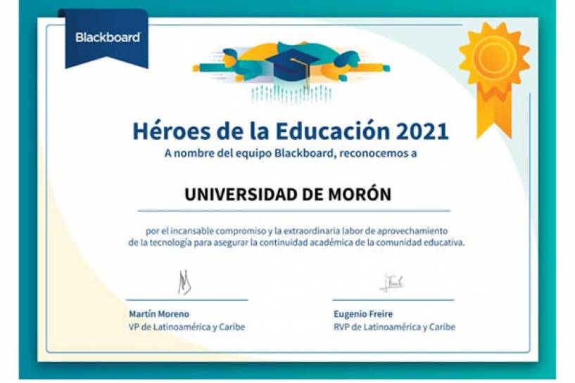 La Universidad de Morón es reconocida por la empresa líder de tecnología educativa global
