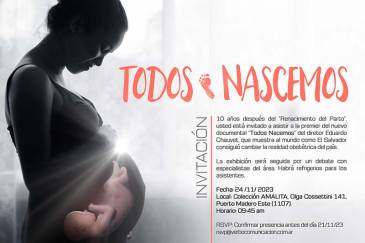 Se presentará en Buenos Aires el documental “Todos Nacemos”. Un antes y después en los partos cuidados