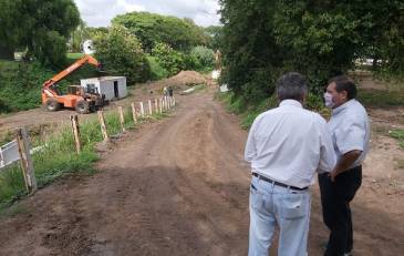 El municipio avanza con la obra de pluviales en el Cañadón del ex ferrocarril Urquiza