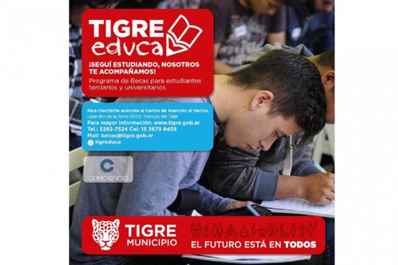 Tigre Educa 2020: vecinos del distrito ya pueden aplicar a una nueva convocatoria del programa de becas municipal