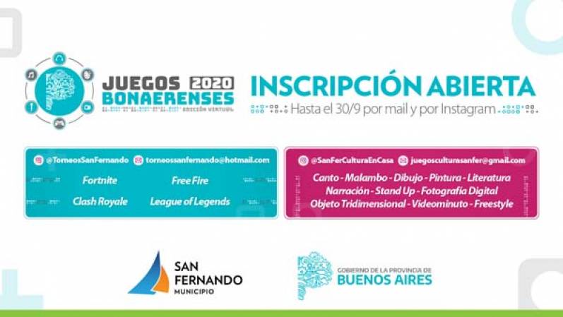 Inscripción para Deportes Electrónicos de los Juegos Bonaerenses 2020