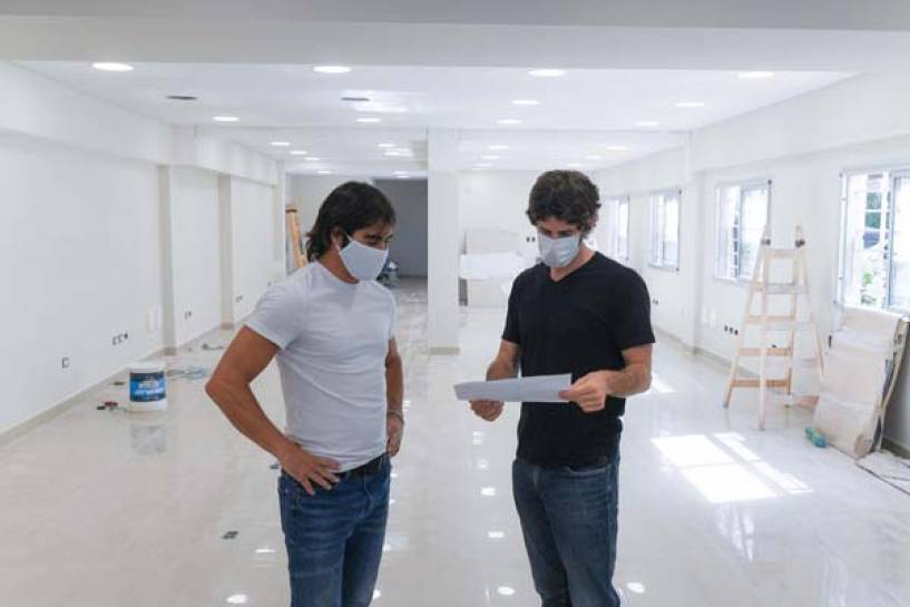 Juan Andreotti supervisó el avance de obra del nuevo Centro de Atención Vecinal de San Fernando