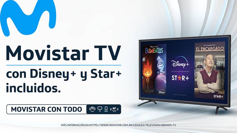 Movistar TV incorpora Disney+ y Star+ a su nueva oferta de entretenimiento en Argentina