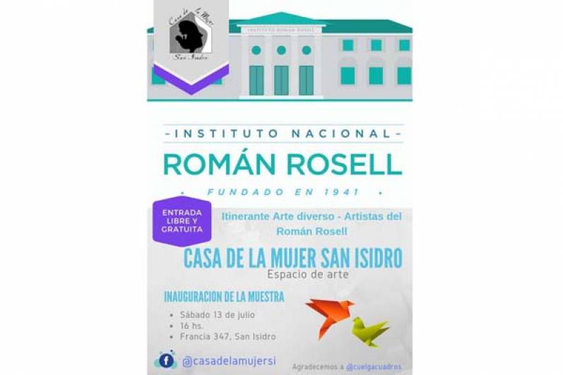 El Instituto Román Rosell expondrá en Casa de la Mujer San Isidro