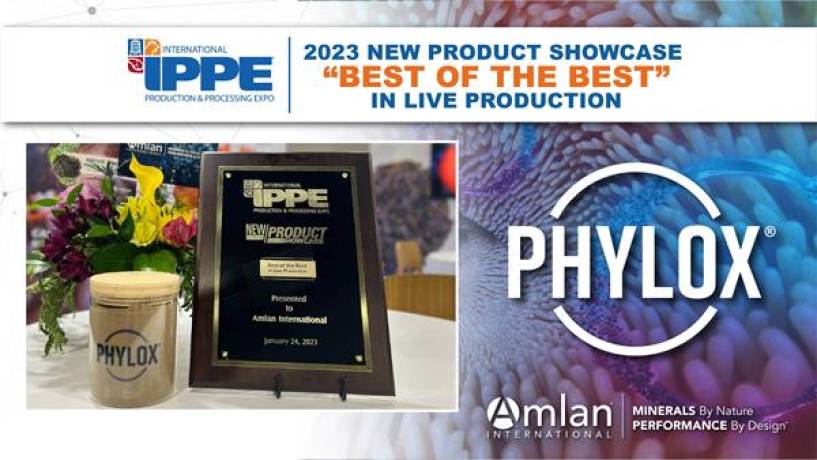 Phylox® de Amlan® International galardonada con el premio “Lo mejor de lo mejor” en producción en vivo en la Exposición de Nuevos Productos en IPPE 2023
