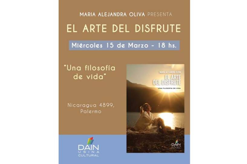 María Alejandra Oliva presenta el libro “El Arte del Disfrute”