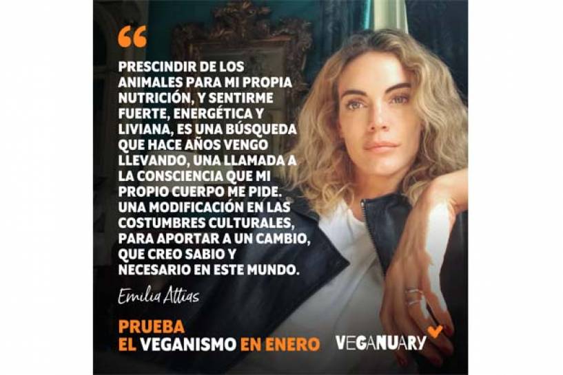 La actriz Emilia Attias se suma al desafío mundial de Veganuary