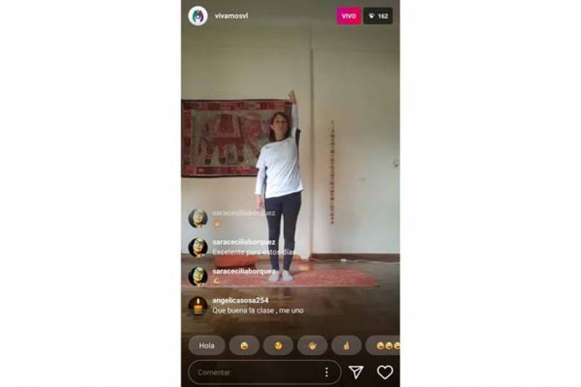 Continúan las clases de gimnasia en vivo por Instagram