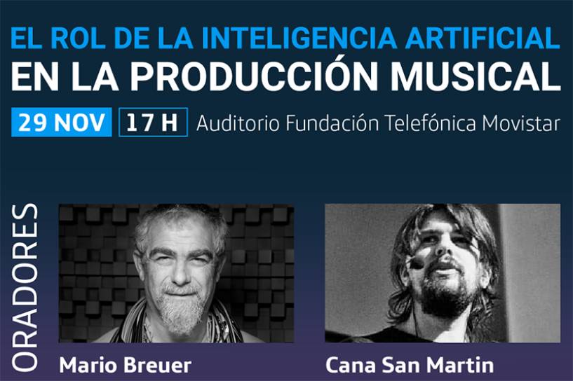 Fundación Telefónica Movistar ofrece una charla para abordar el rol de la Inteligencia Artificial en la Producción Musical