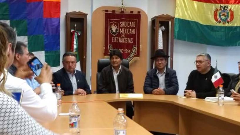 La CTA Autónoma se reunió con Evo Morales en México