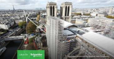 Schneider Electric ayuda a la restauración de la catedral de Notre-Dame de París
