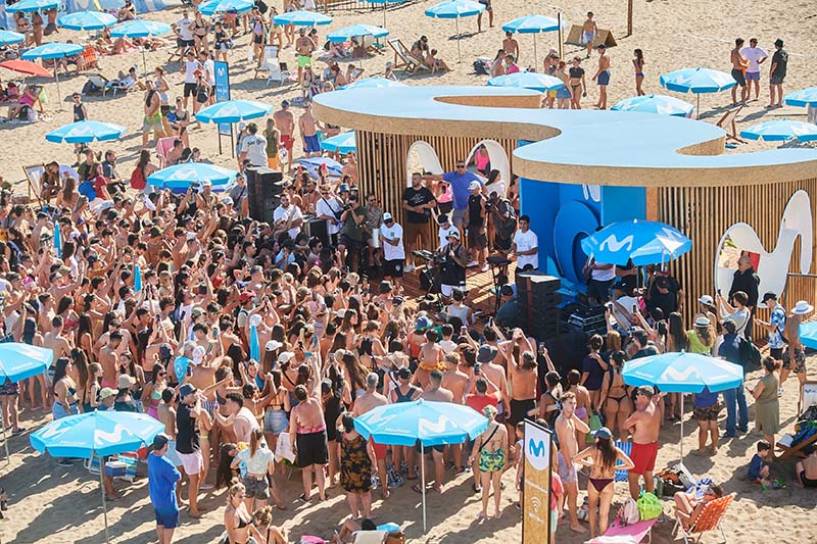 Movistar abrió la temporada 2024 en su playa exclusiva en Mar del Plata, con un espectacular show sorpresa de El Polaco