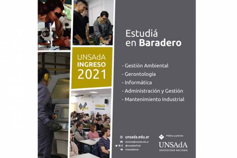 Propuesta académica 2021 de la UNSAdA en Baradero