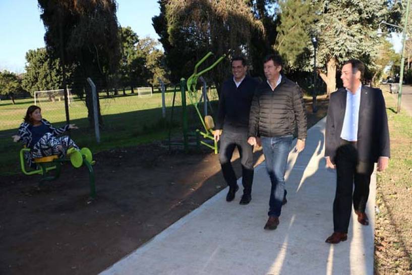 Avanza la construcción de la senda aeróbica del golf de Villa Adelina