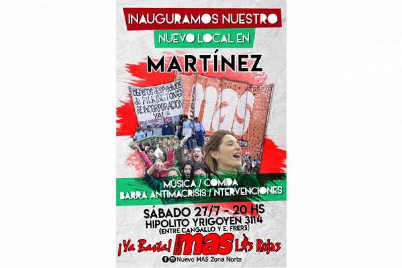 El Nuevo Mas inaugura un nuevo local político en Martínez