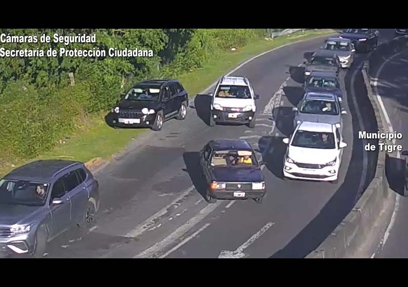 Persecución de película registrada por las cámaras de Tigre: robaron una camioneta en San Fernando, escaparon a los tiros y fueron detenidos